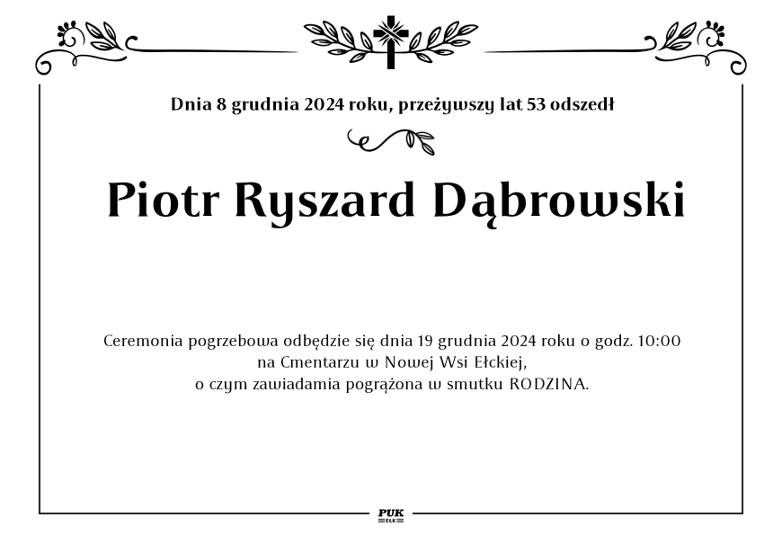 Piotr Ryszard Dąbrowski - nekrolog